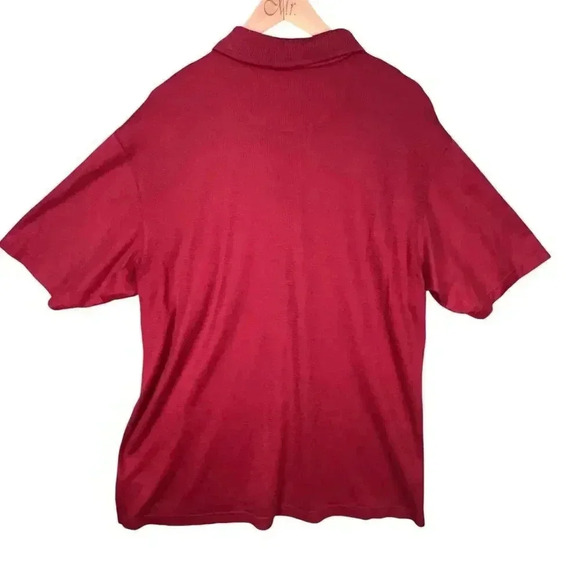 Tommy Bahama Men’s Red Casual Silk Cotton Blend Polo Shirt Medium - Picture 3 of 5
